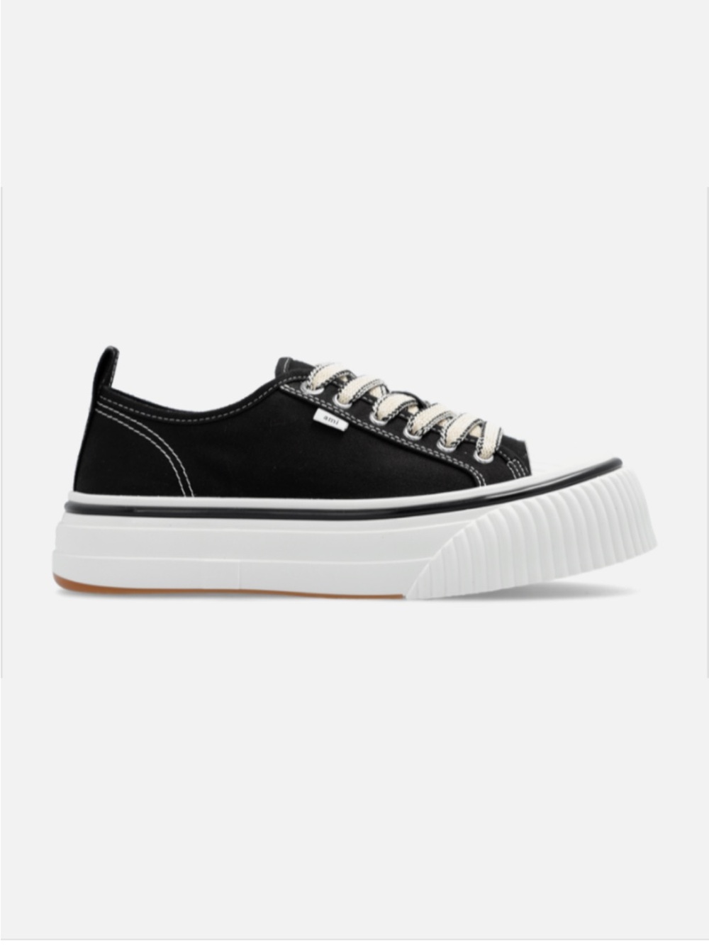AMI Paris "SN 1980" Low Top Platform in Black